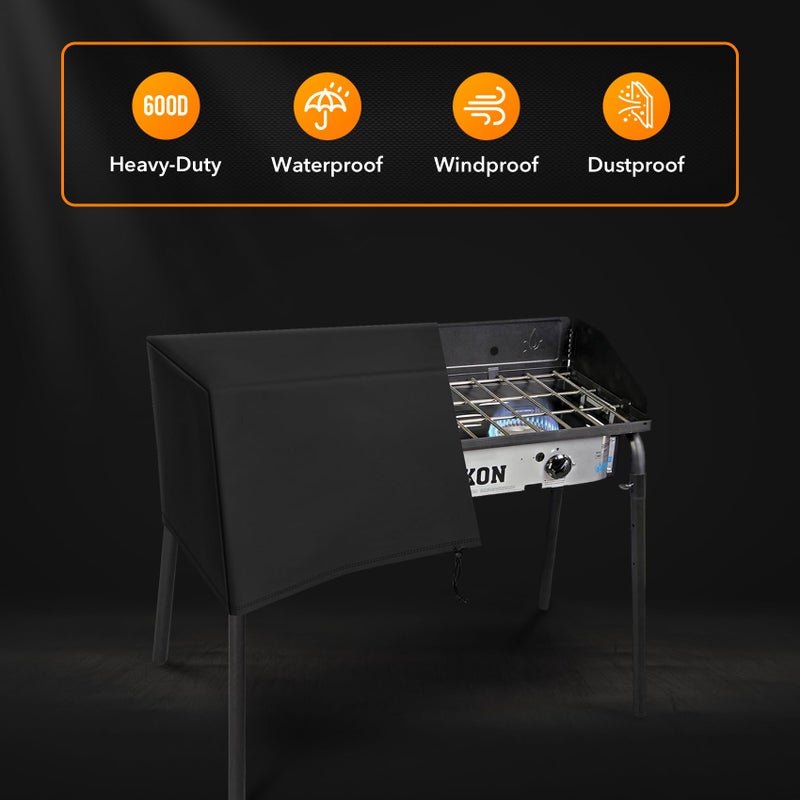 ZBXFCSH Heavy-Duty Patio Cover Fits Camp Chef 2 Burners Stove OSD-60LW, EX-60, CC-60, DL-60, DC-60LW, DH-280, DH-170, SOC-60 - Image 3